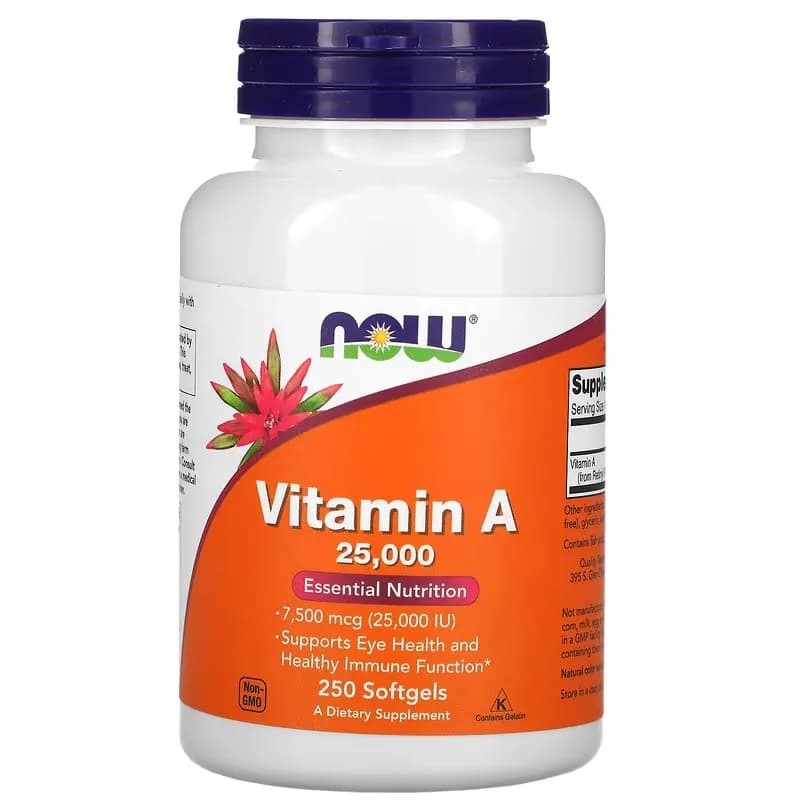 Soft capsules of vitamin A 250 capsules for healthy vision and nutrition of the skin - Daily supplement for adults