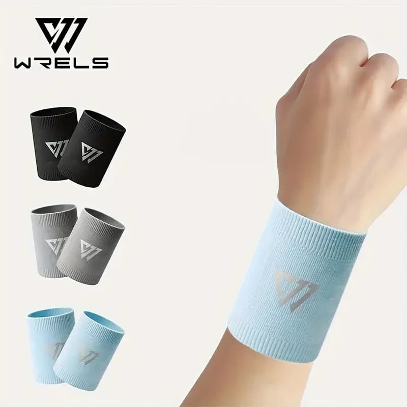 WRELS 1/2PCS Sport Polso Guard Breathable Sweat Absorption Men's wrist band Lightweight Basketball Volleyball Fitness Bracelets