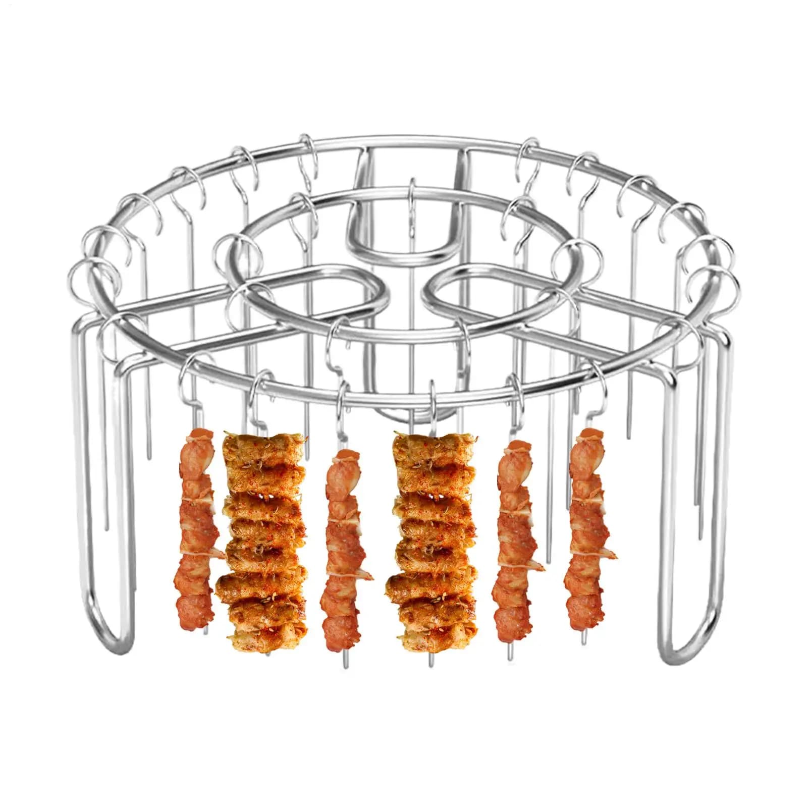 Air Fryer 24 Baking Needle Stainless Steel Vertical Grill Rack Detachable String Grill Vertical Barbecue Skewer Bracket