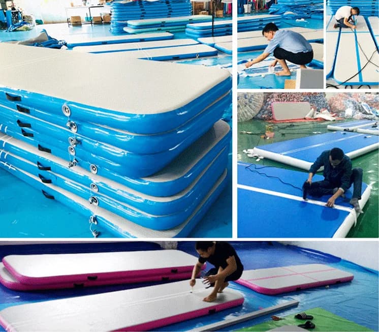 Inflatable Yoga Dance Gymnastics Mat with 3M Gym Sport Jumping Track