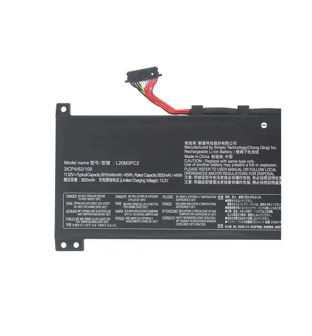 11.52V 45Wh L20M3PC2 L20C3PC2 Laptop Battery For Lenovo ideapad Gaming 3 15ACH6 15IHU6 82K1 82K2 L20L3PC2 L20D3PC2