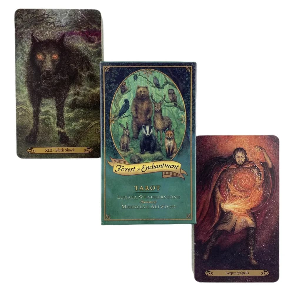 Foresta dell'incanto Tarocchi Carte Animali Mazzo di divinazione Versioni inglesi Edizione Oracle Gioco da tavolo INCHIOSTRO Gioco da tavolo per la festa