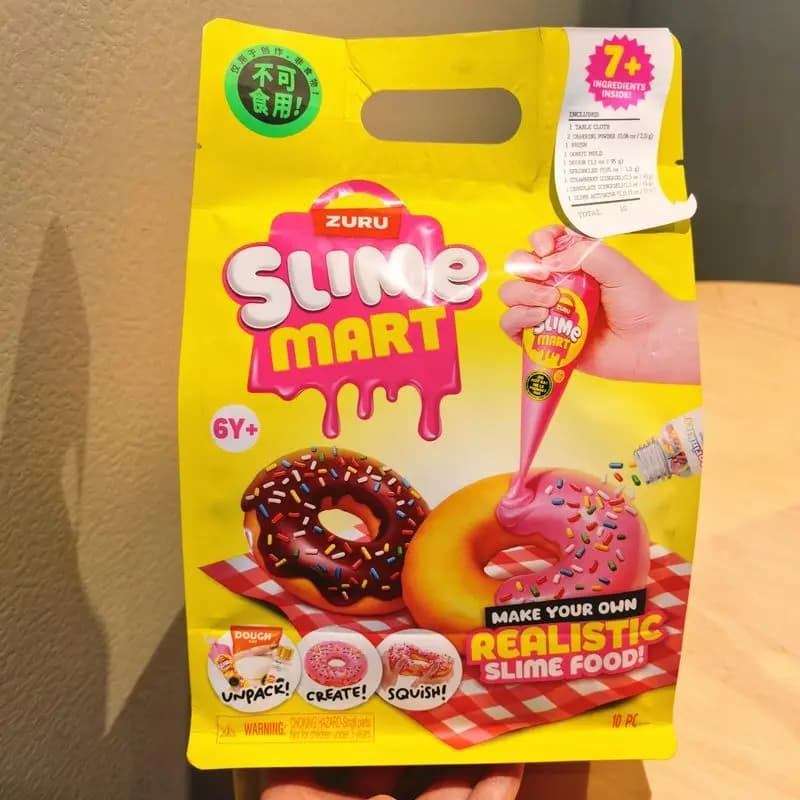 Zuru Realistic Food Slime Diy Kit Handmade Donut Shopping Bag Decompression Squeeze Toy Stress Relief Relaxing Sensory Toy
