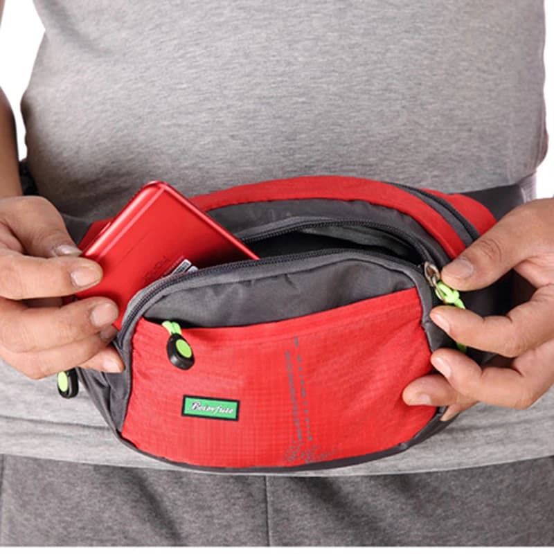 Marsupio Sportivo Multifunzionale Unisex, Borsa da Vita per Viaggi all'Aperto, Ciclismo, Arrampicata, Corsa con Cintura Regolabile