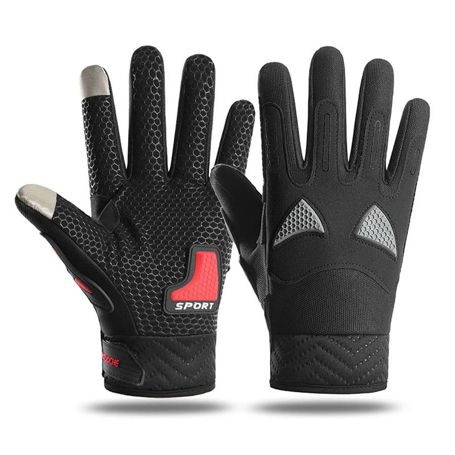 Guanti da equitazione, antiscivolo e traspiranti, moto tutte le dita, moto fuoristrada, modello quattro stagioni, silicone da uomo, resistenti all'usura