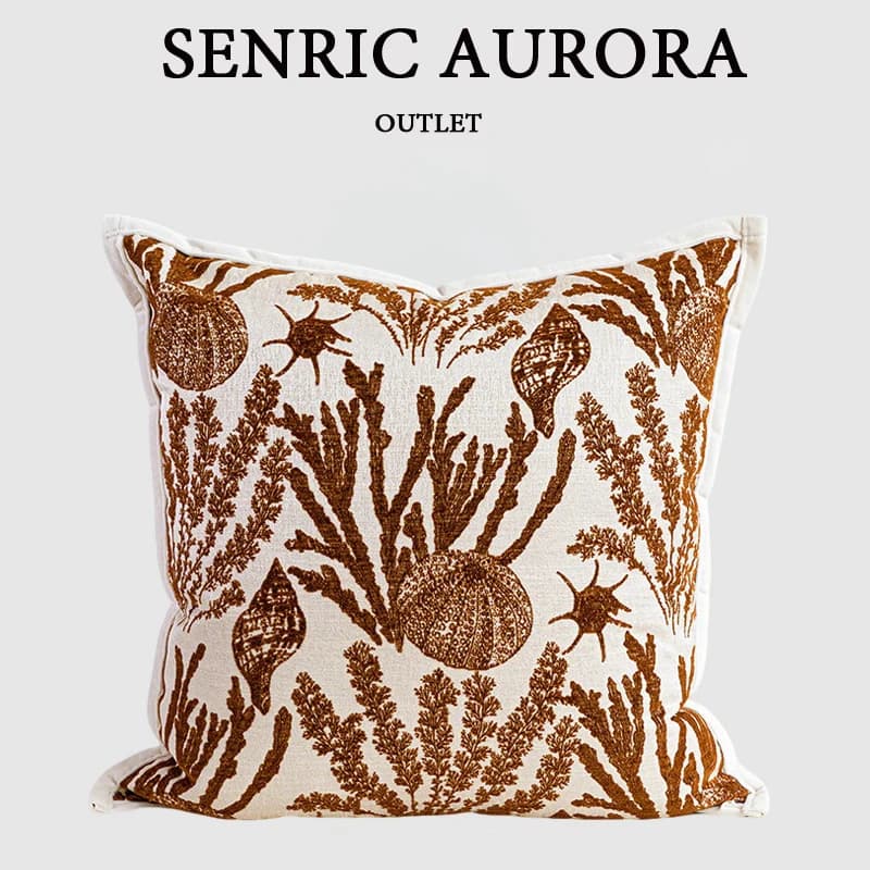 Fodera per cuscino di lusso 50x50 30x50 45x45cm, motivo mare corallo arancione, per casa, hotel, letto, soggiorno, divano