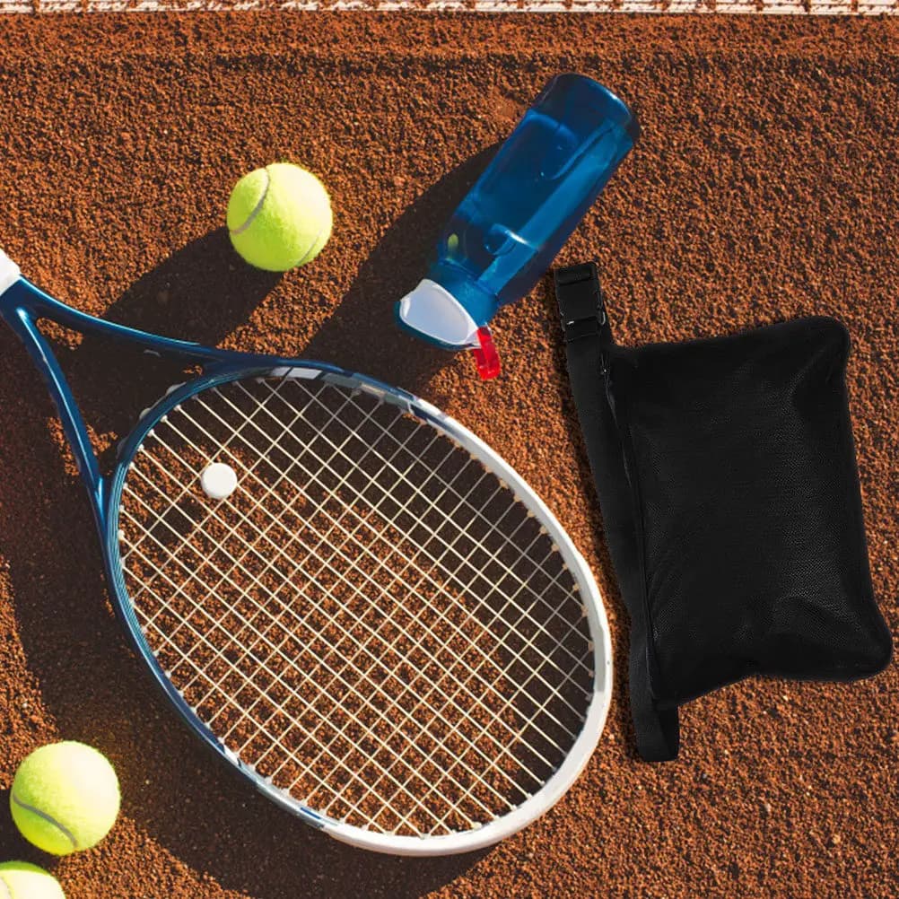 2 Pezzi Sacche a Rete Multiuso per Palline da Tennis, Leggere, da Indossare in Vita, Porta Palline da Golf, Baseball, Badminton, Borse Contenitore per Palline