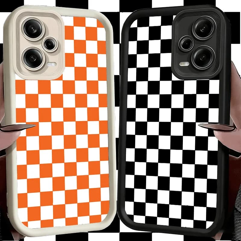 Retro Classic Chess Board Grid Soft Phone Case for Xiaomi Redmi Note 15 14 13 12 11 Pro Plus 10S 11S 4G 11T 5G Shell Silicone Fu