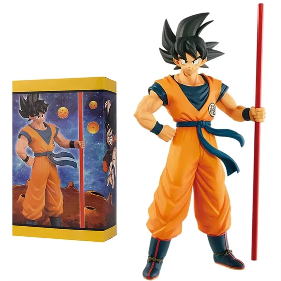 Anime 22CM Top Seven Dragon Ball Stick Son Goku Figure Collection Desktop Car Interior PVC Model Doll Toy Children Adults Gift