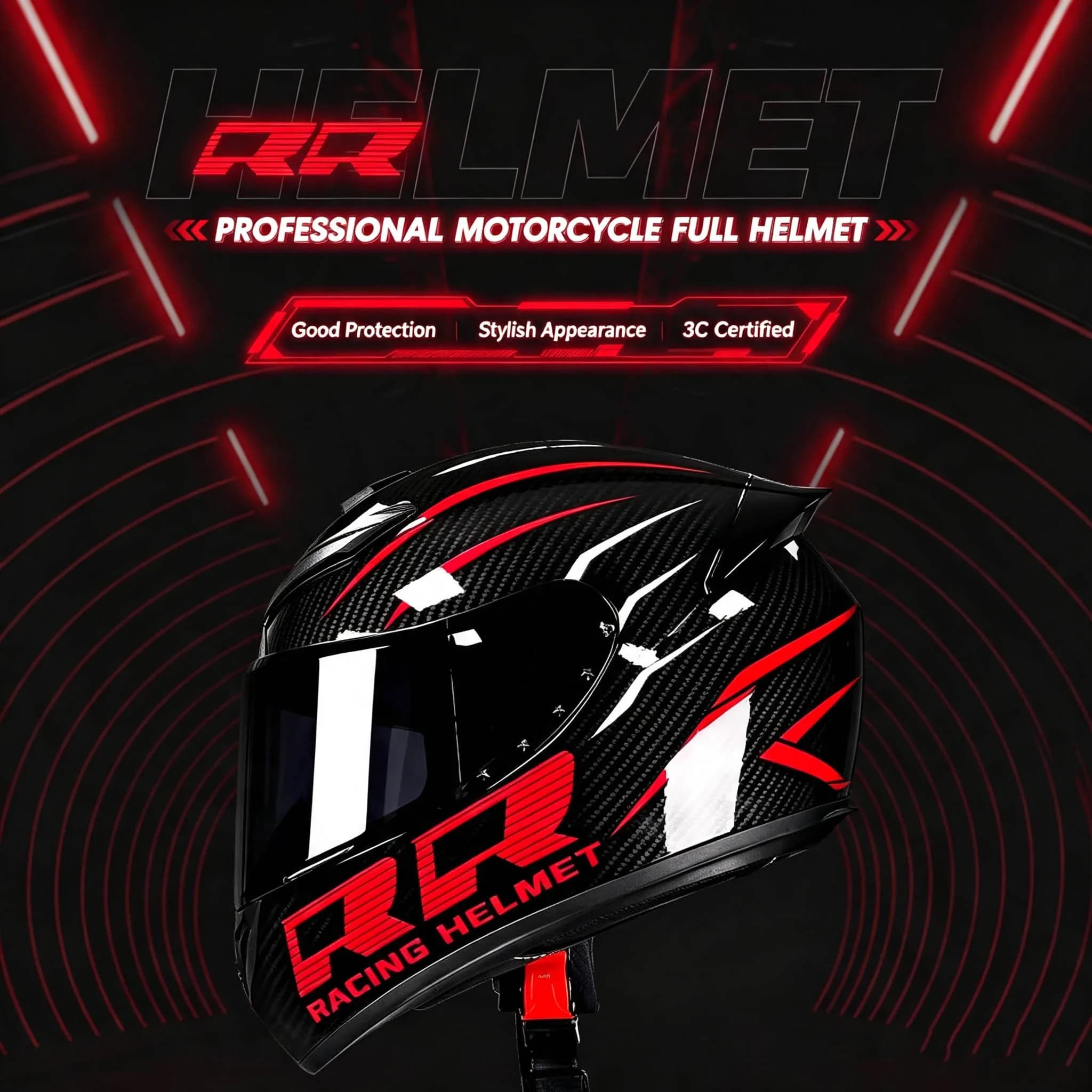 Unisex motorcycle full-face helmet for all seasons, suitable for motorbikes, electric bikes, and scooters, windproof and safe for commuting and riding