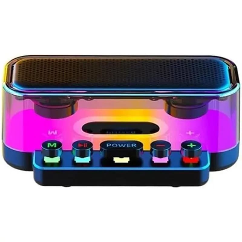 Altoparlante Bluetooth Wireless B68C Z6 con Luce LED Colorata, Audio Stereo Hi-Fi, Design Portatile, Pulsante Meccanico e Porta USB