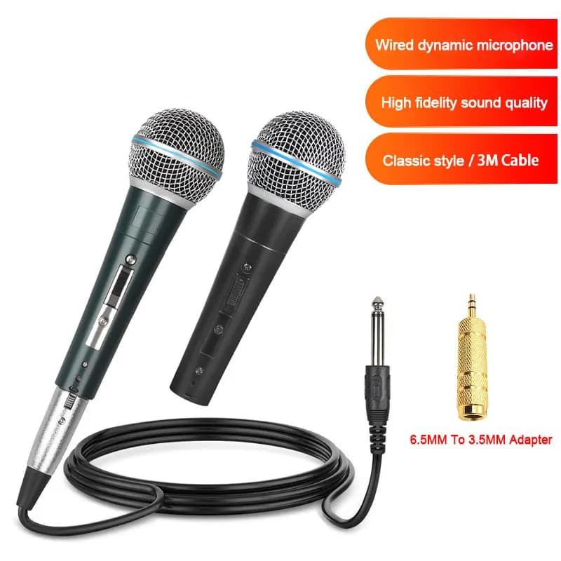 58A Karaoke microfono portatile Wired Dynamic Room XLR Micro muslimate Dinamico Microfone Machine Mikrofon Equipment For Stage
