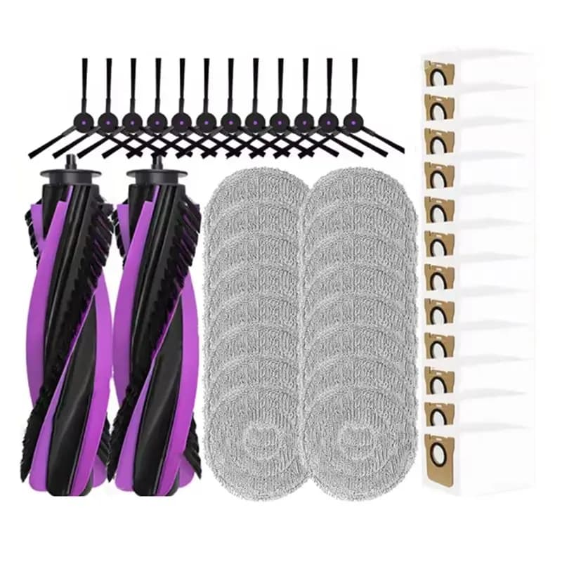 A38T-For JONR P20 PRO Robot Vacuum Cleaner-42PCS Replacement Parts Kit Main Brush, Side Brush, Mop Cloth& Dust Bag