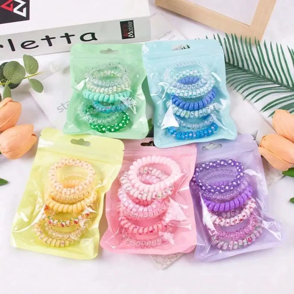 Set di 12 Elastici per Capelli Colorati, Fasce Elastiche a Filo Telefonico per Ragazze, Decorazioni per Feste Estive, Regali per Damigelle e Matrimoni