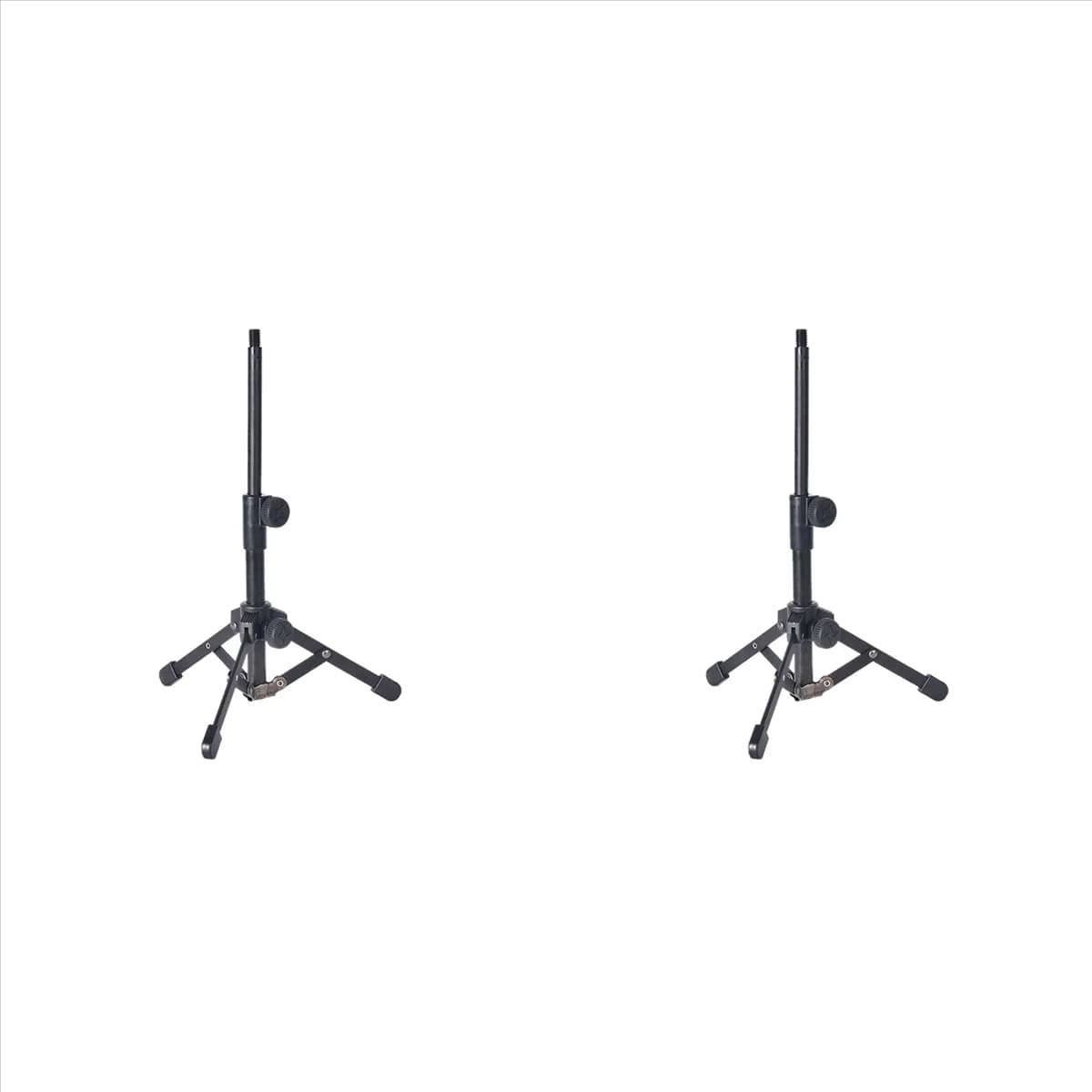 AT42 2X Mini Tabletop Tripod Microphone Mic Stand Holder with 3/8 Inch Threaded for Meetings Lectures Speaking and