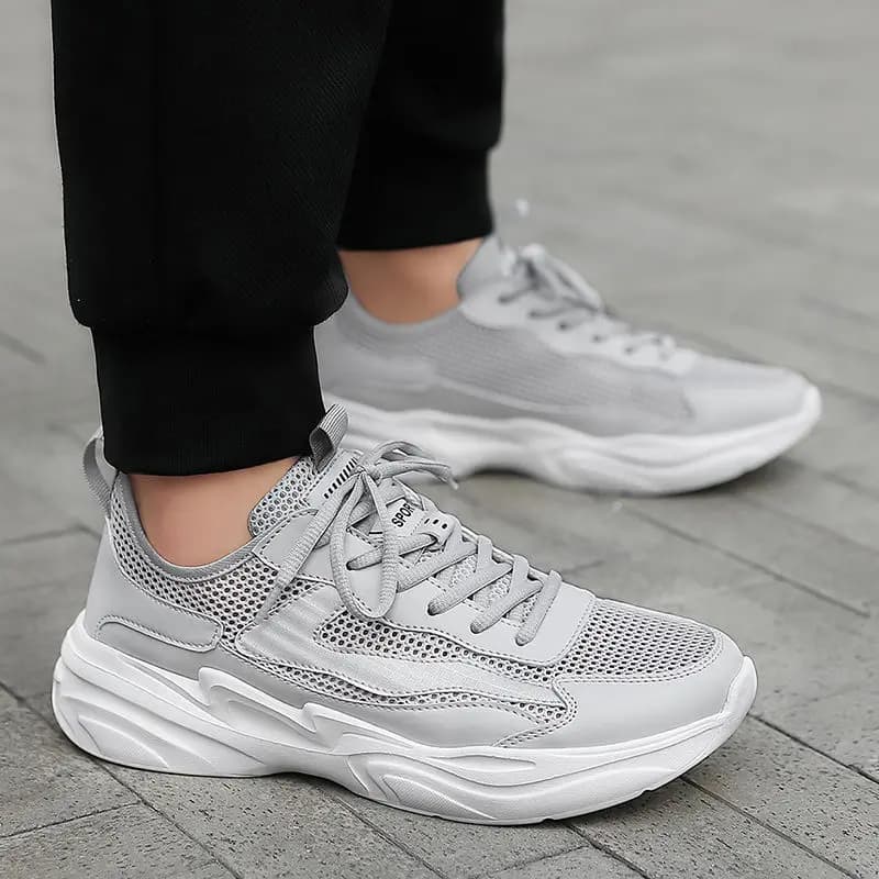 Scarpe da ginnastica casual da uomo da corsa Offerte da tennis grigie Scarpe in promozione Scarpe sportive da uomo unisex da passeggio primaverili e autunnali per palestra all'aperto