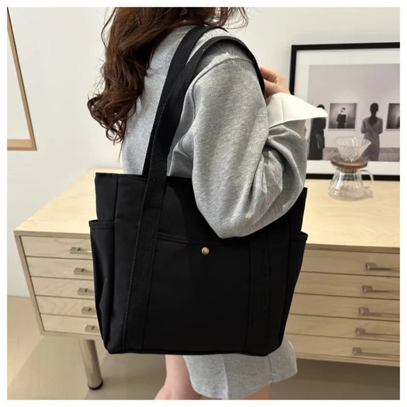 Large Capacity Homefish Canvas Bags for Work and Pendolarism, Transport Bag, University Style Shoulder Bag for Students, Book Bag, Shipping Bag