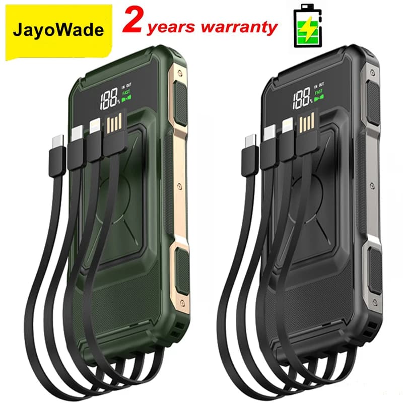 JayoWade 15W Caricabatterie wireless veloce Power Bank 30000mAh 22.5W QC PD Powerbank a ricarica rapida per iPhone Huawei Xiaomi Poverbank