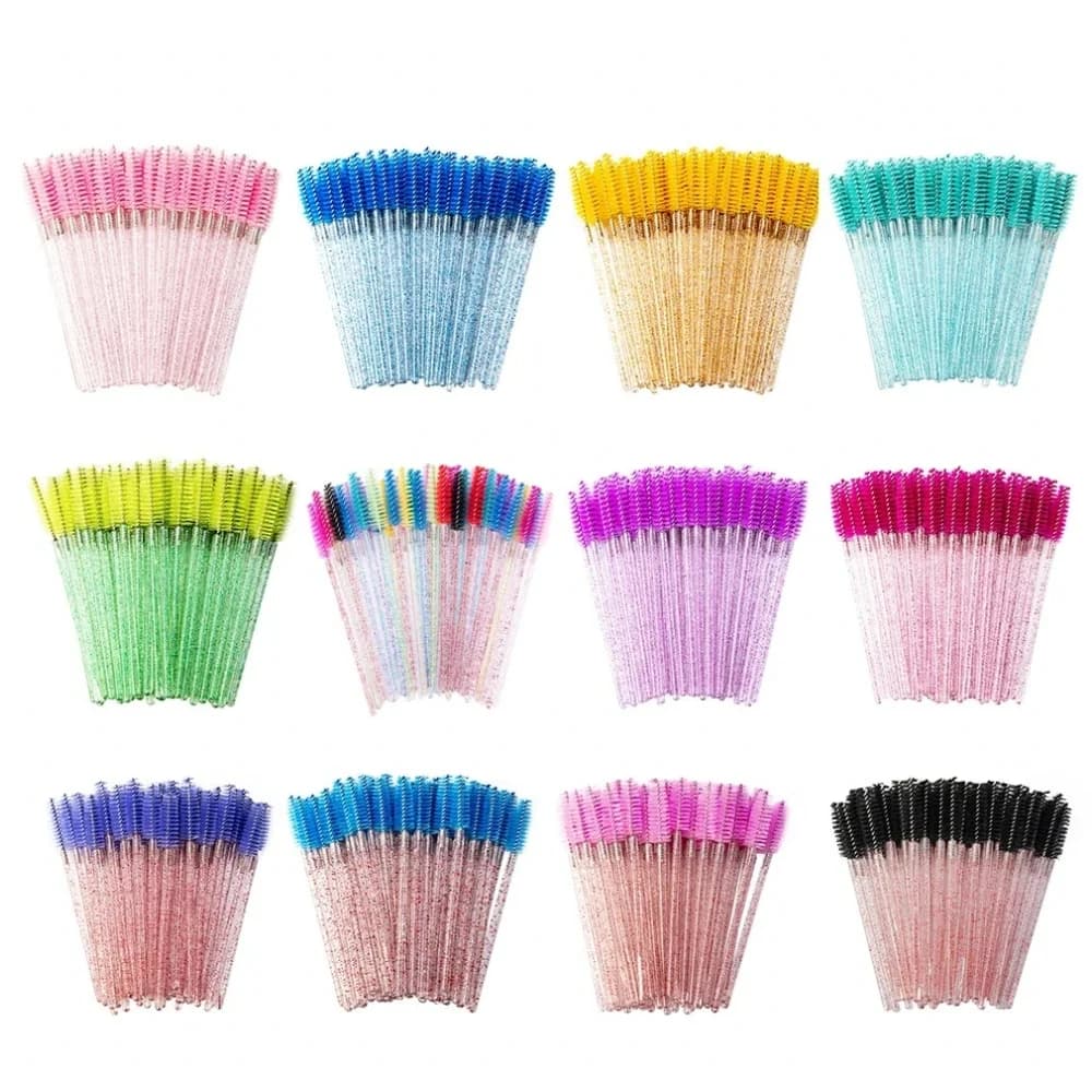 Eyelash Brushes 300pcs eyelash extension supplies Disposable lash microbrushes spoolie Mini Mascara Wands Brush Makeup Tool