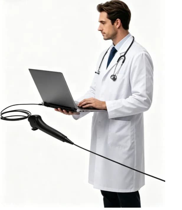 BESDATA Nasopharyngoscope China 3.5/2.8mm HD Rhinolaryngoscope Portable Low Price Flexible Endoscopy For Examination Diagnose