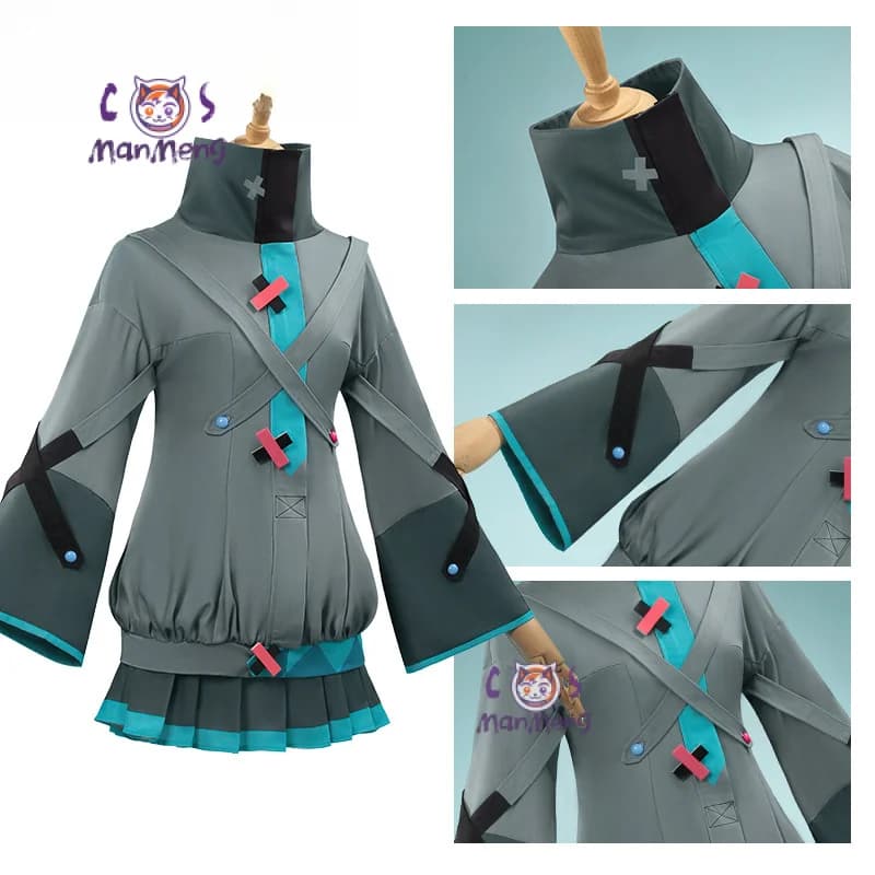 Miku Anime Gioco Cantante virtuale Costume cosplay Versione teatrale JK uniforme calzini copricapo giacca Abito natalizio di Halloween