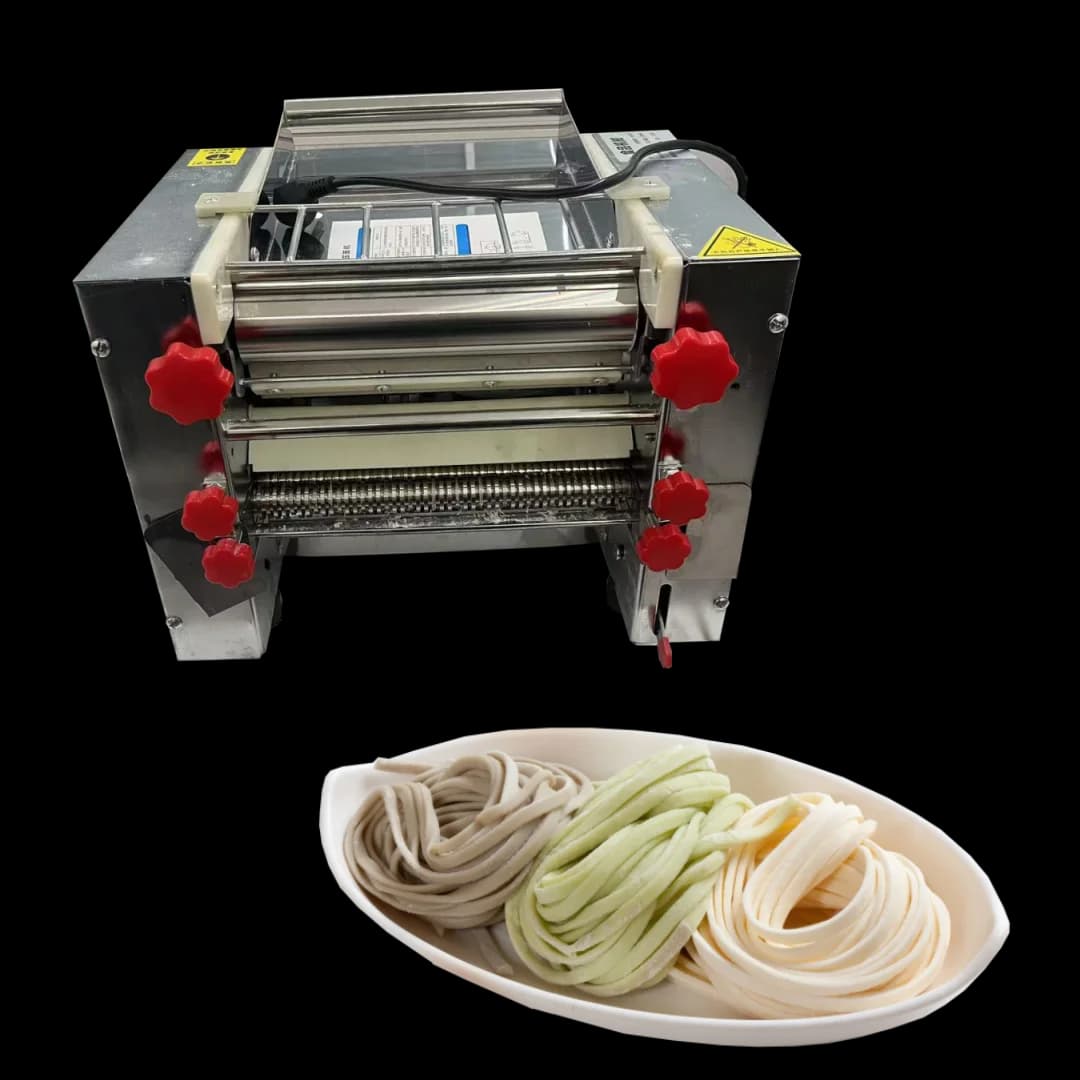 Stainless Steel Small Commercial Electric Fresh Noodle Making Machine Ramen Pasta Maker Dough Roller Noodle Cutter