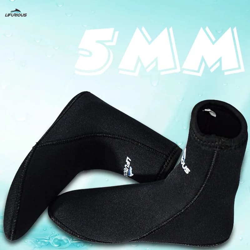 3MM Scuba Tenere al caldo Caccia subacquea Pesca subacquea Guanti da sub 5MM Neoprene Snorkeling Kayak Surf Calzini da nuoto