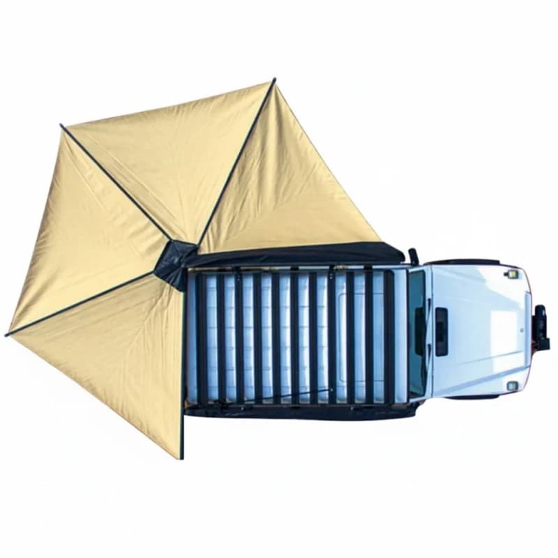 Tenda Laterale per Auto a 270 Gradi, Veranda Estiva Senza Telaio, Ampio Spazio per Campeggio, Tenda da Tetto Apribile, Impermeabile in Poliestere 3000mm