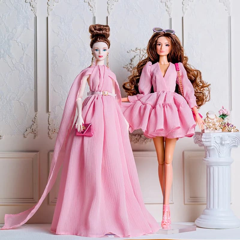 Dresses for Barbie Doll Dress Mermaid Blouse Pants Dress Leather Jacket Costume for Barbie Valigia Accessories Toy for Girls Gift