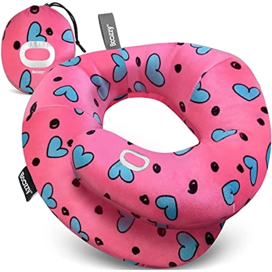Cuscino da viaggio per bambini - Cuscino brevettato per il supporto di testa e mento per bambini piccoli in auto, aereo e per dormire durante i viaggi su strada. Adjus