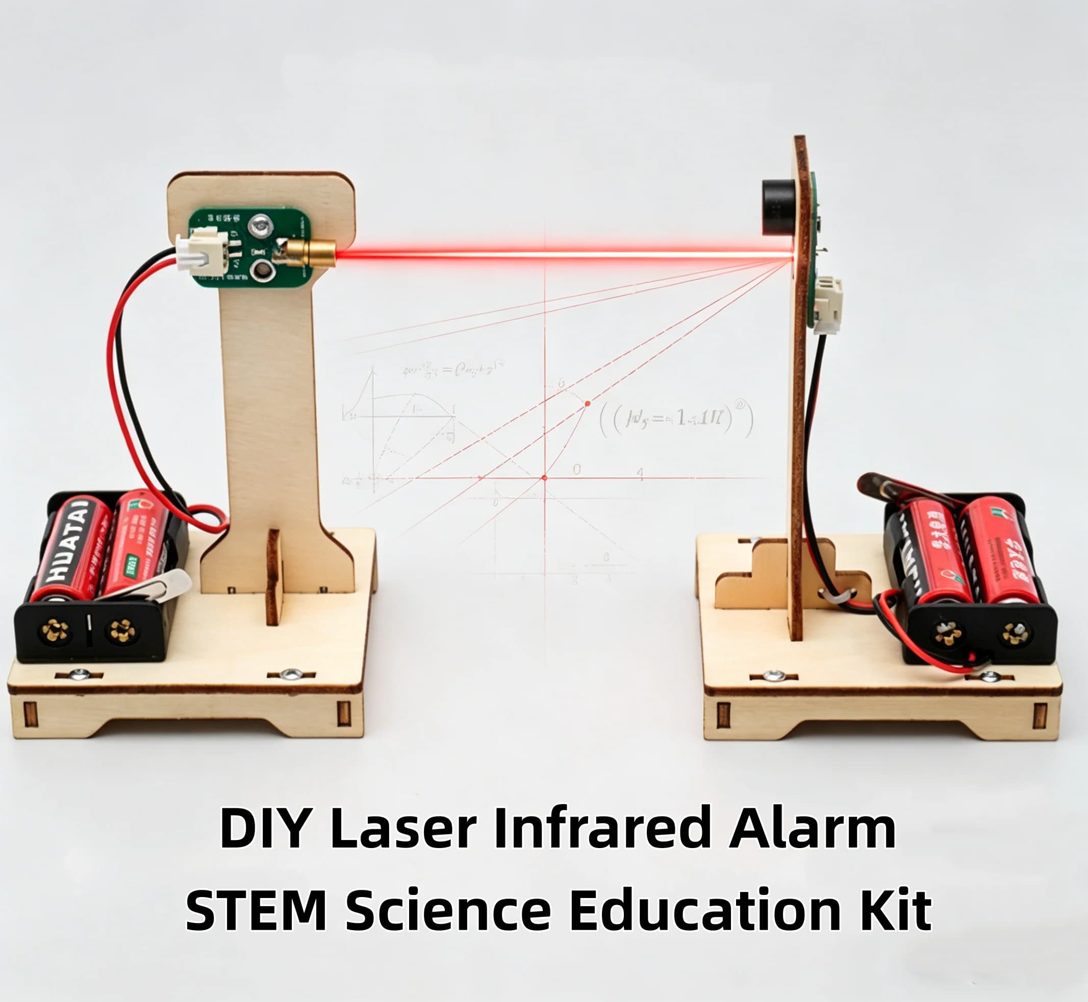 Kit STEM Allarme a Infrarossi Fai-da-Te, Esperimento di Fisica, Modello Educativo di Assemblaggio Elettronico, Formazione Logica, Regalo per l'Apprendimento e l'Hobby