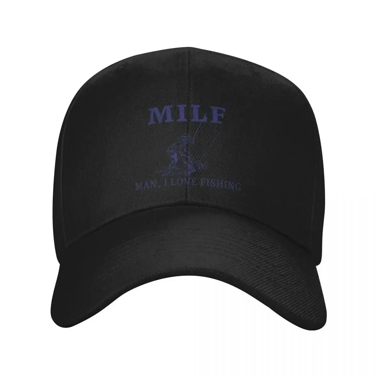Baseball/Golf Military Men's Hat with Print 'Man I Love Fishing' - Fun Fisherman's Hats for Men and Women