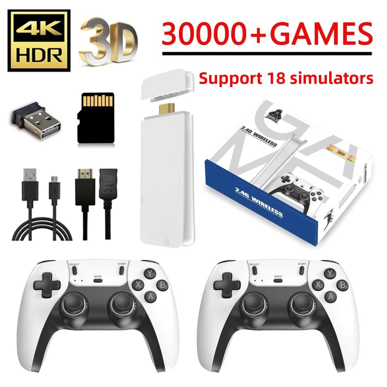 Console di Gioco M15 con Controller Wireless Bluetooth 2.4G, Box di Gioco HDMI HD Portatile, Console Retro Arcade PSP per Connessione TV