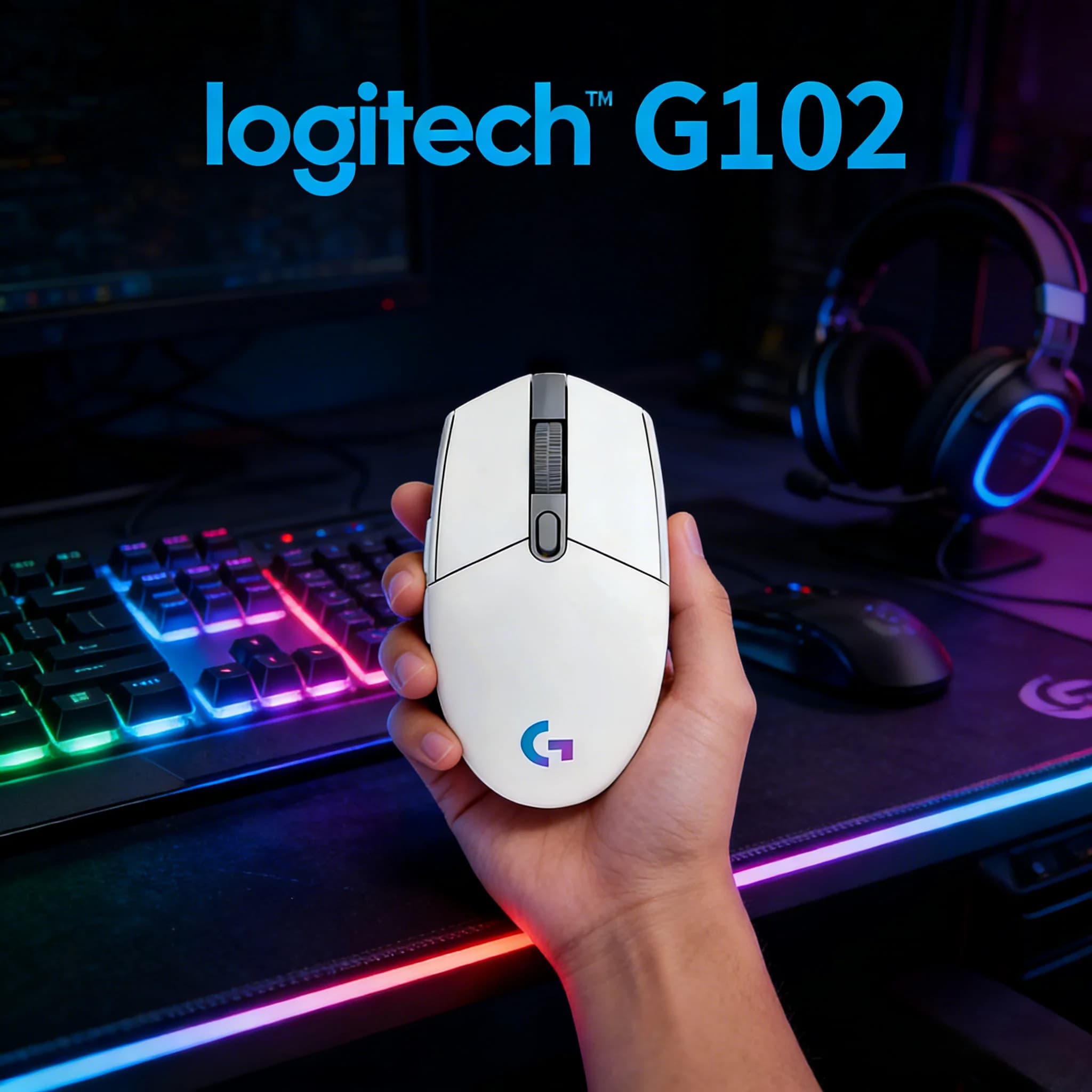 Mouse da Gaming Logitech G102 LIGHTSYNC RGB 8000 DPI Mouse Ergonomico Cablato per PC e Laptop