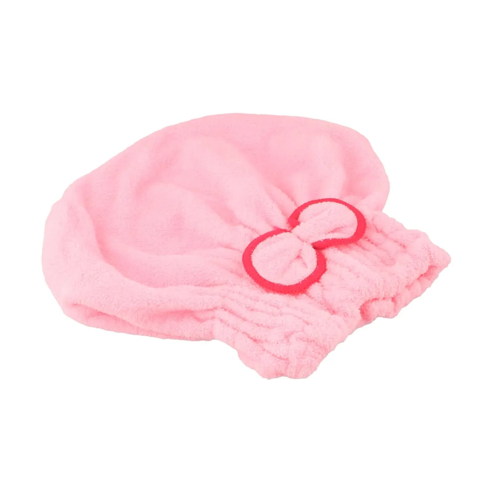 Turbante per capelli in microfibra di velluto corallo con passante per bottone, asciugatura rapida, per donna, assorbe l'acqua e riduce i danni del phon.