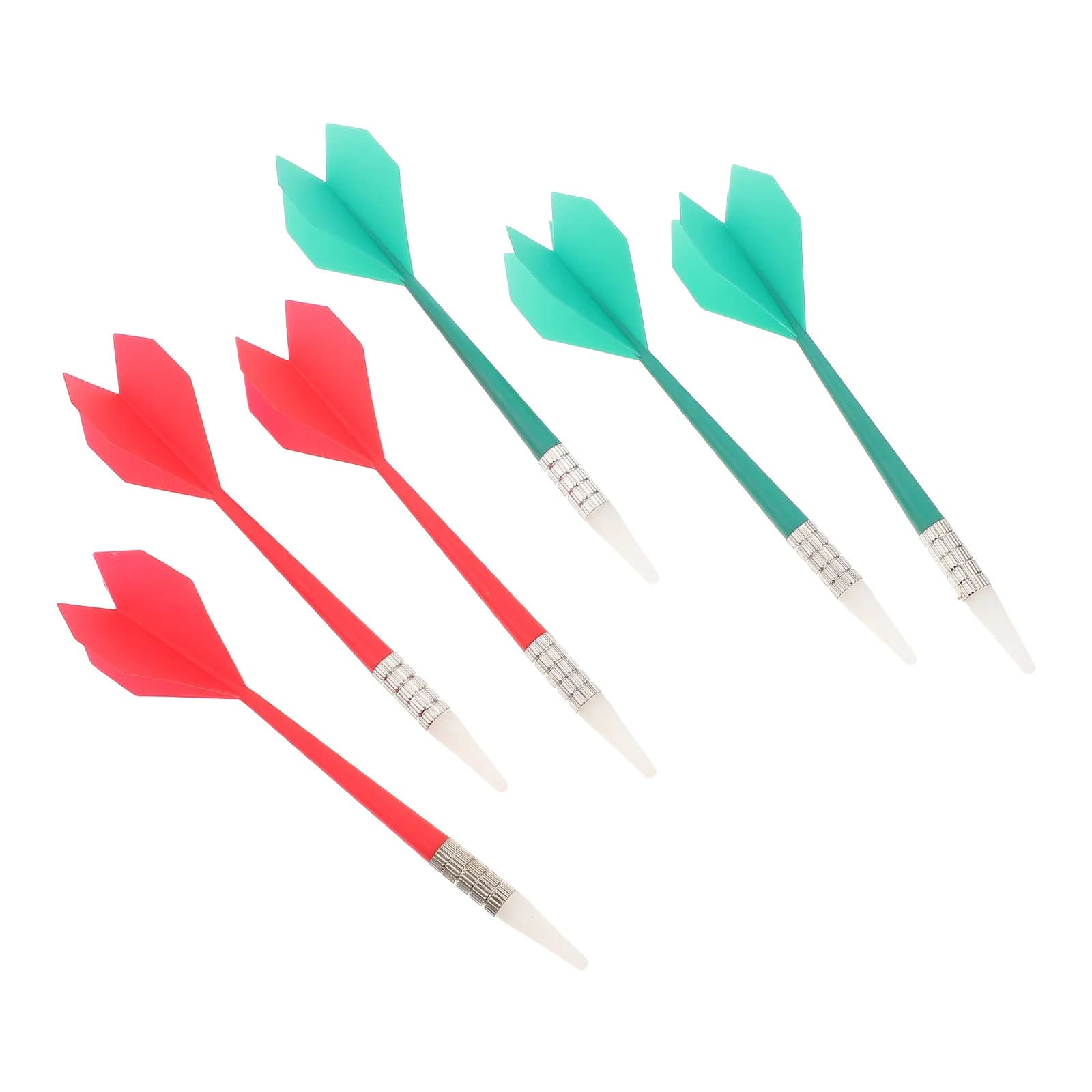 6 Pezzi Aghi con Punta in Plastica, Aste in Rame ABS Antiscivolo, Accessori Professionali per Freccette da Interno ed Esterno, Alette per Lancio