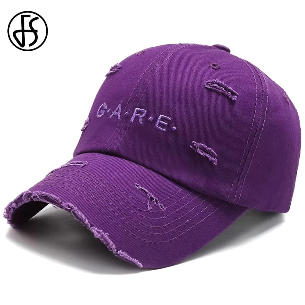 Cappellino da Baseball Vintage FS Viola Rosa per Uomo Donna, in Cotone, Elegante, Stile Street, Snapback, Hip Hop, Casual, da Golf, Gorras Hombre 2026