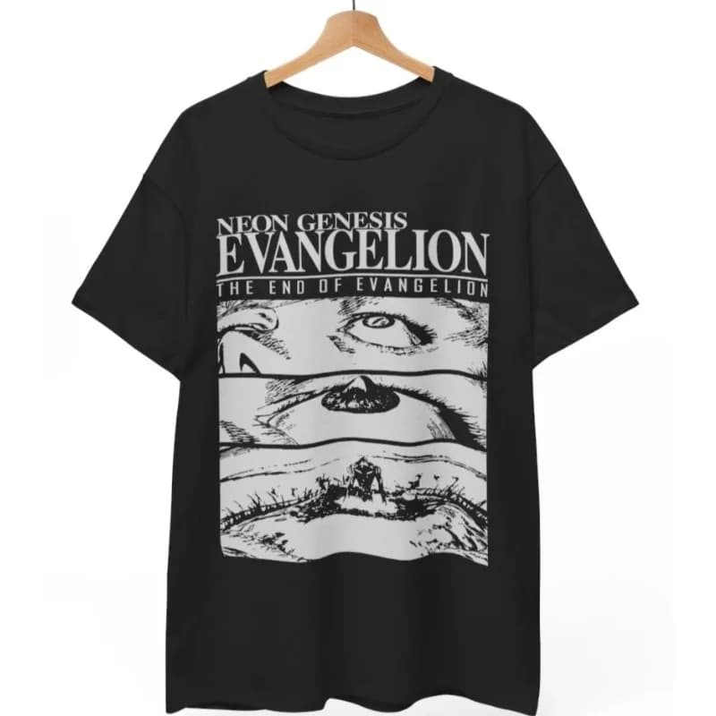 Camicia The End of Evangelion Neon Genesis Camicia anime Estate Nuovo Y2K Abito da coppia alla moda super grande per uomo e donna