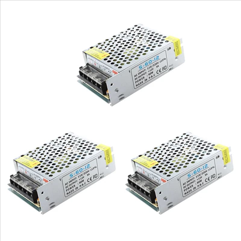DIGIT-3X Nuovo alimentatore switching 12V 5A di vendita caldo per striscia luminosa a LED