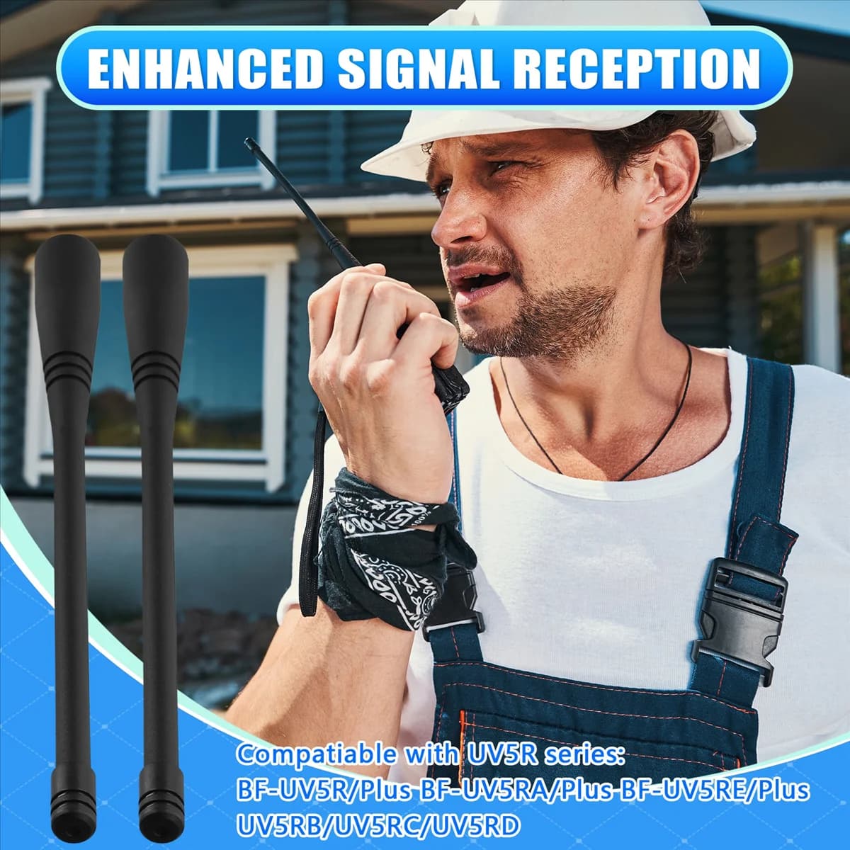 Nuova antenna Dual Band Sma-femmina da 17 cm di lunghezza 3C-5 pezzi per Walkie Talkie Uv-5R Uv-82 Gt-3 Uv-9R Plus