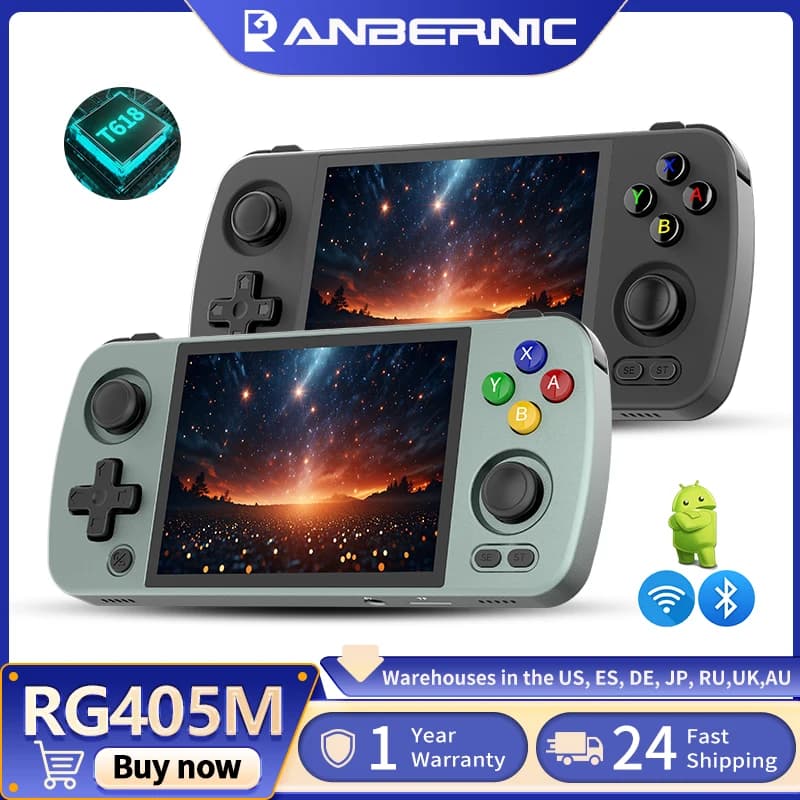 Anbernic RG405M Portable Game Console 4 ''IPS Touch Screen Android System12 4500mAh Metal Guscio WIFI Streaming Video Games