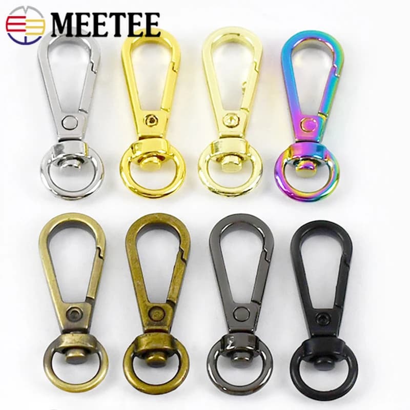10-30 pz 13mm fibbia in metallo piccole moschettone fibbie per borsa cinghia collare per cani chiusura a moschettone portachiavi collegare ganci accessori fai da te