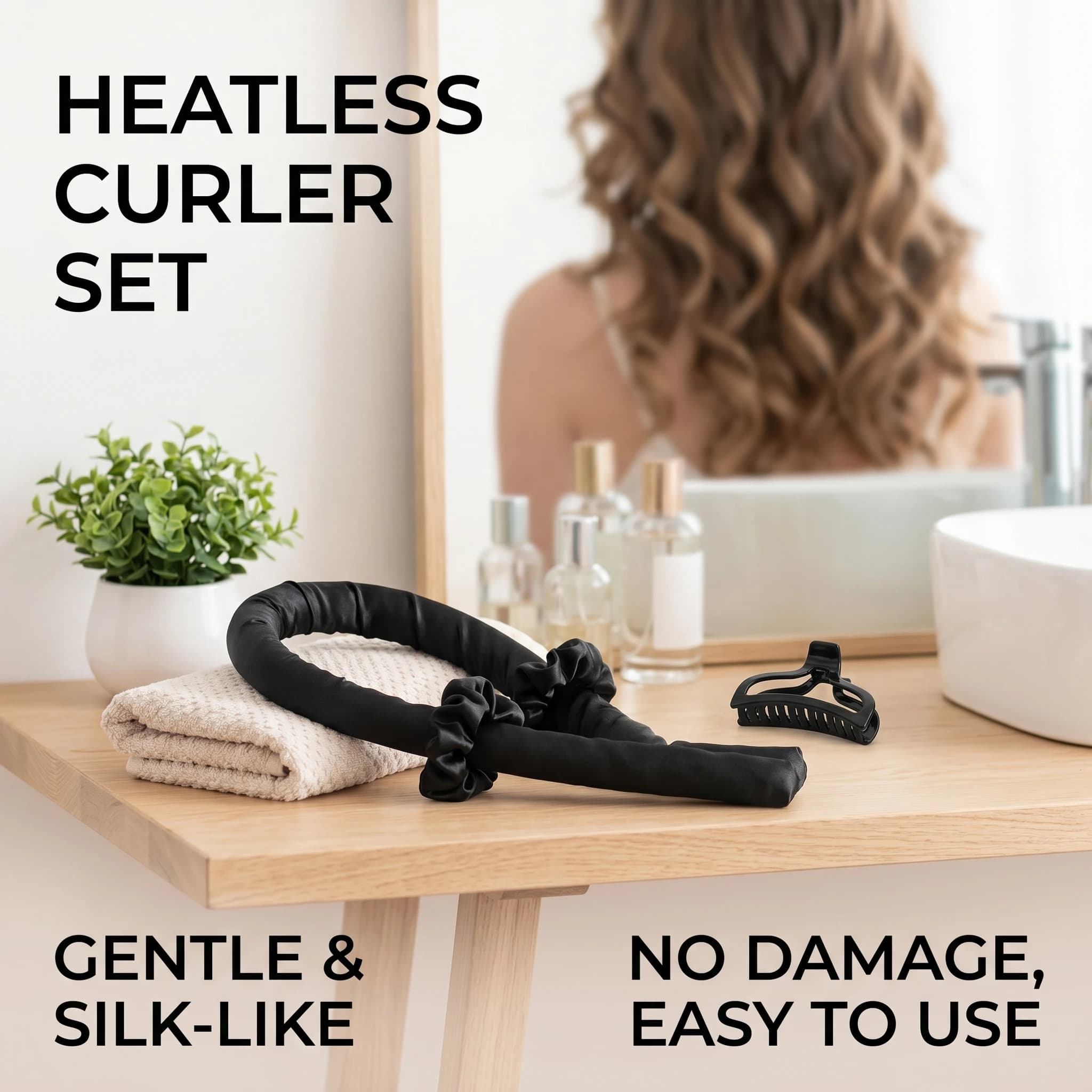 Heat-free hair curler for Sleeping, No Damage for Unworked Hair, Foam Bastoncino for Great Waves Without Heat