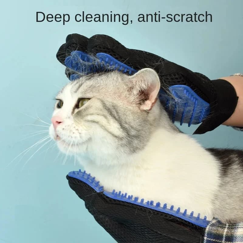Pet Hair Glove Comb Pet Dog Cat Grooming Cleaning Glove Deshedding Hair Remover Massage Brush Animal Supplies Cat Accessories