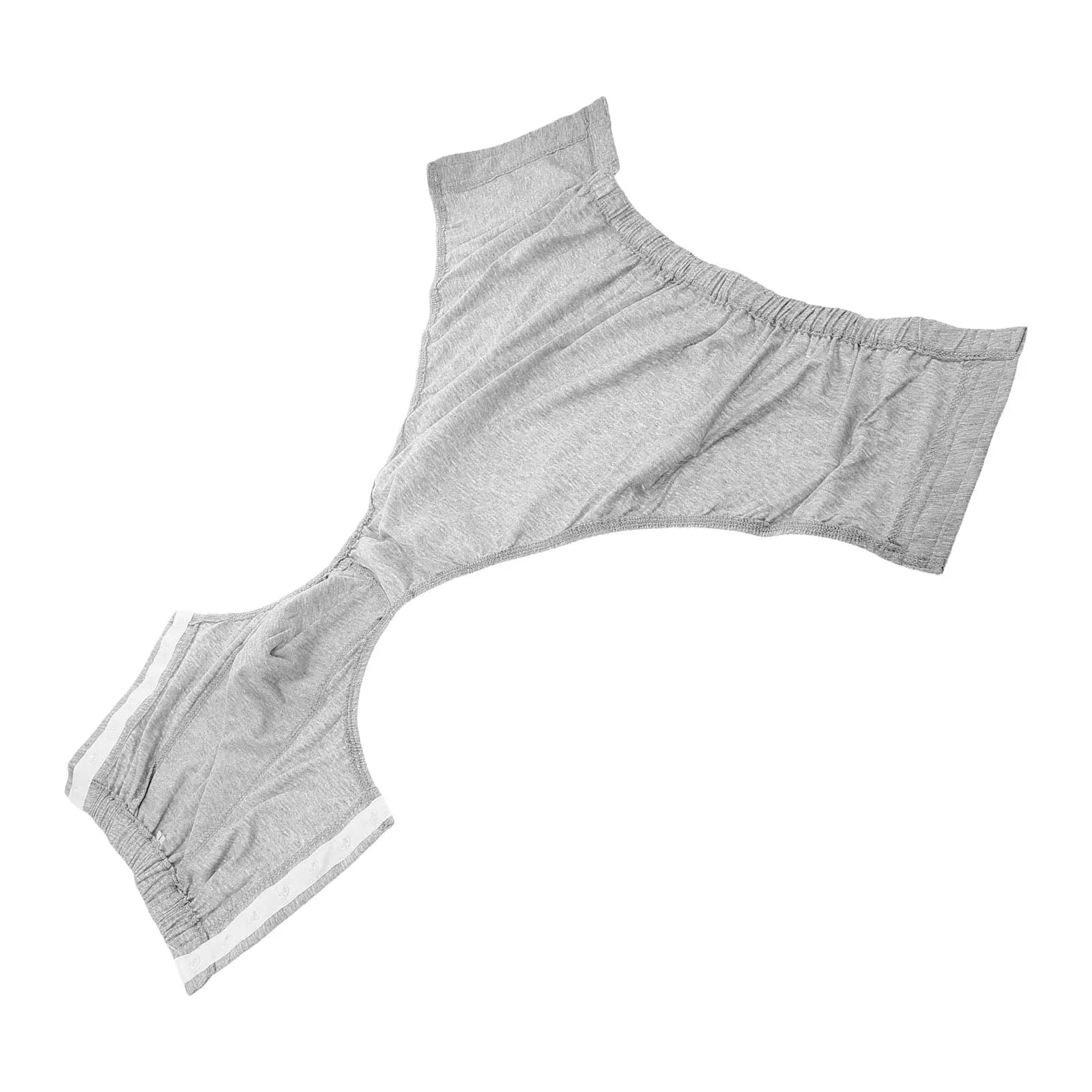 Slip da uomo con chiusura a scatto, facili da indossare, per riabilitazione, fratture, intimo adattivo per incontinenza, in morbido tessuto di cotone traspirante