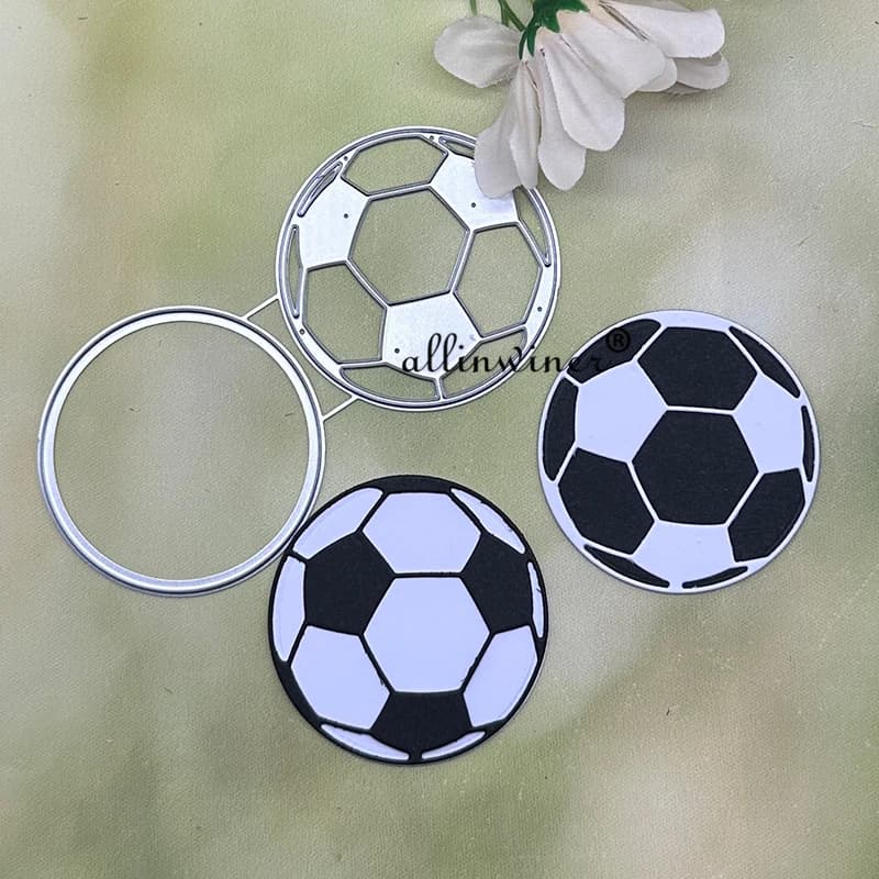 Metal Stencil for Football Decoration for Craft Stamping Pattern with Decorative Embossing for DIY scrapbooking