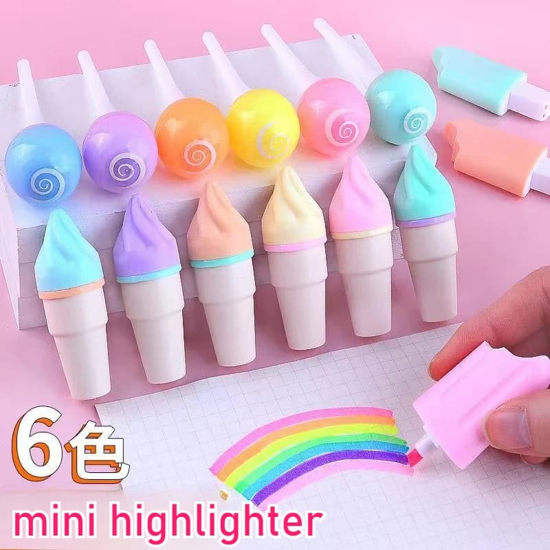 60 pezzi simpatici mini evidenziatori penne da colorare per bambini cose da studio pennarelli colorati per la scuola set di evidenziatori per cancelleria estetica