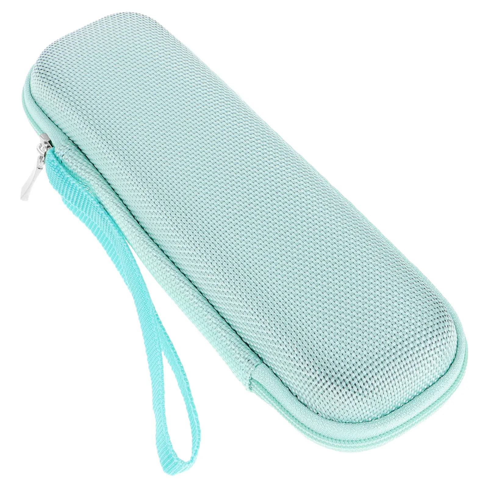 Hard travel case for electric toothbrush, portable bag for toothbrush accessories, light green, waterproof and shockproof