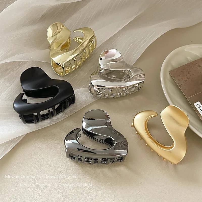 Metallo geometrico capelli artiglio granchio forcine moda croce fermagli per capelli Barrettes donne ragazze coreano coda di cavallo Clip accessori per capelli