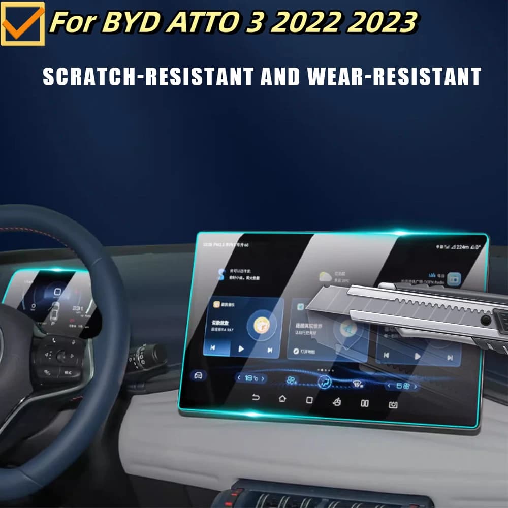 Per BYD ATTO 3 Atto3 2022 2023 2024 copertura protettiva per schermo di navigazione GPS per auto pellicola per strumenti protettivi schermo contagiri Acc.